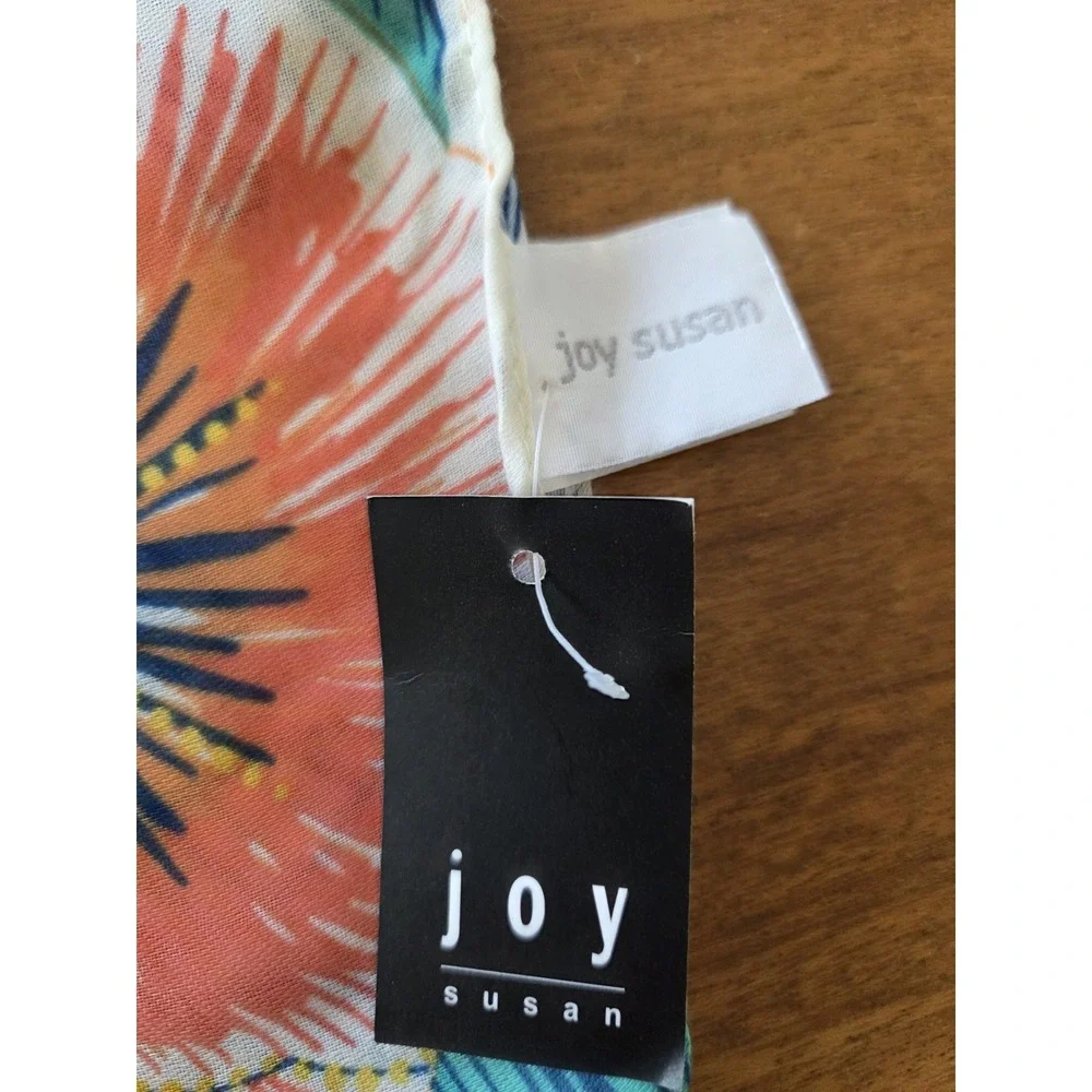 Joy Susan Shawl Scarf Breezy Botanical Tropical Coastal Hawaiian Beach Artisan